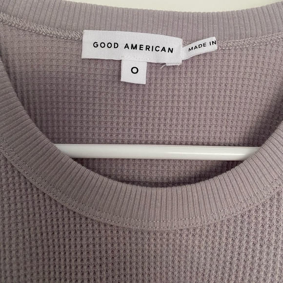 Good American ‘90s Thermal Racerback Tank in Lilac Mist Size 0 - Picture 4 of 6